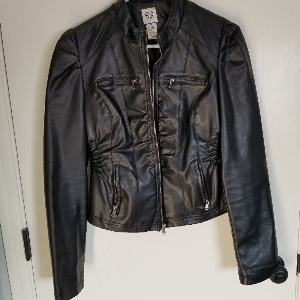 Black leather jacket